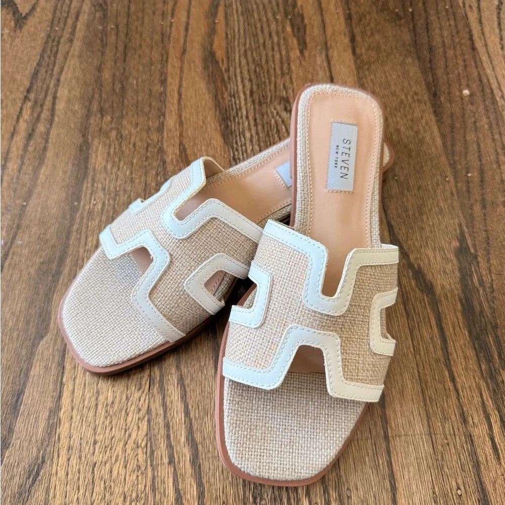 Steven by Steve Madden Beige Slide Sandals - Picture 3 of 3